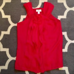 Ann Taylor Loft flower ruffle top